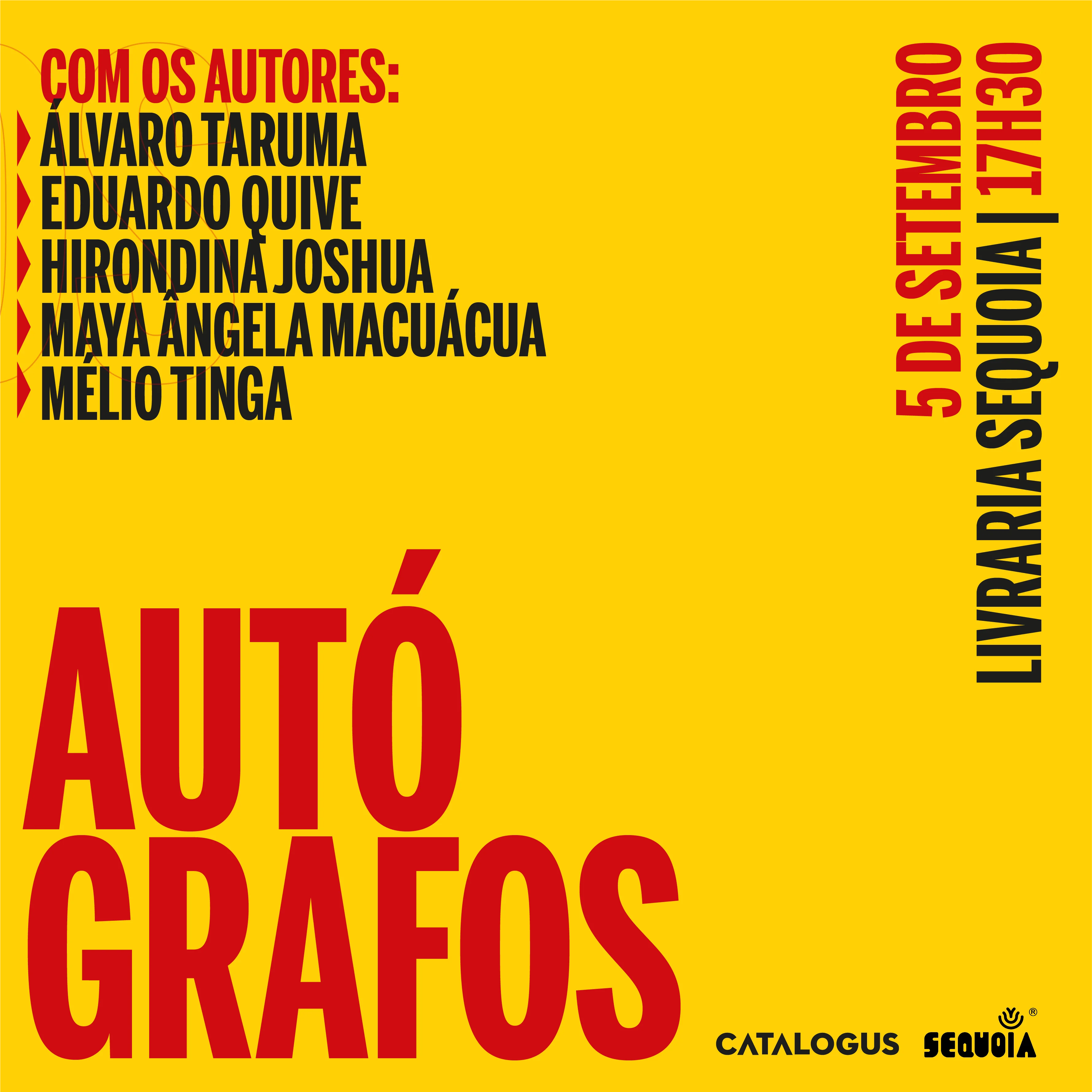 Catalogus junta autores para sessão de autógrafos na Livraria Sequoia
