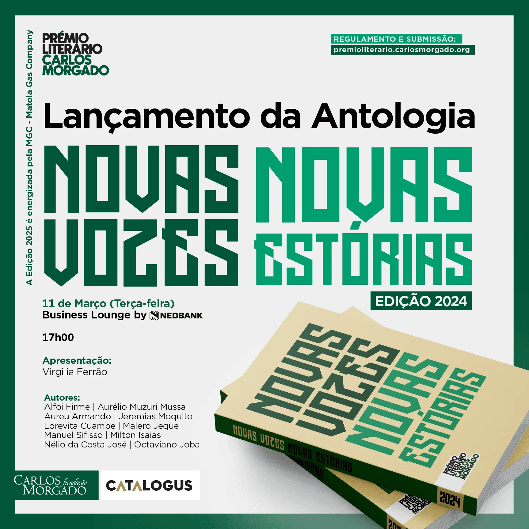 Lançamento da Antologia de Contos “Novas Vozes Novas Estórias” e Anúncio do Prémio Literário Carlos Morgado 2025