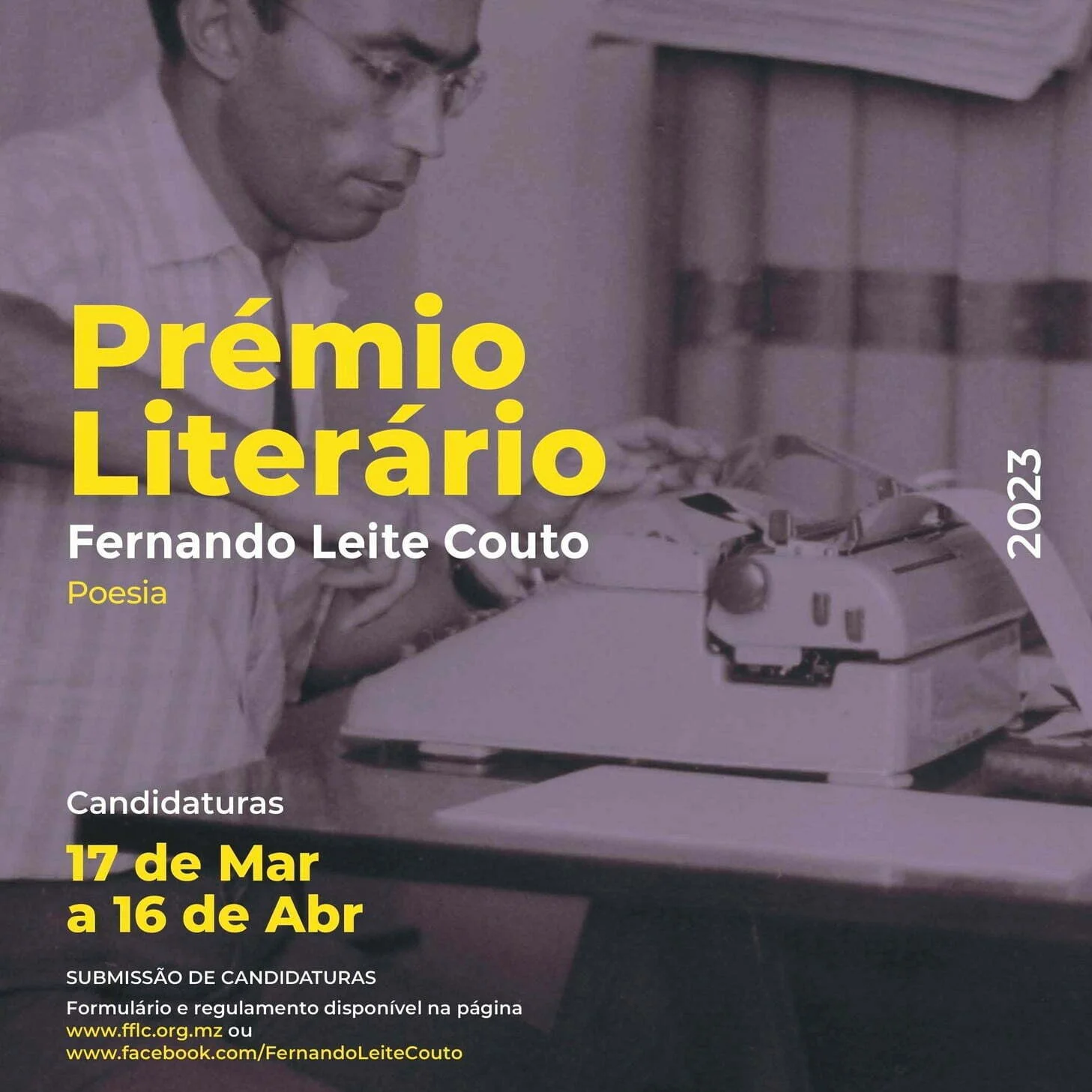 Abertas submissões de poemas inéditos ao Prémio Literário Fernando Leite Couto