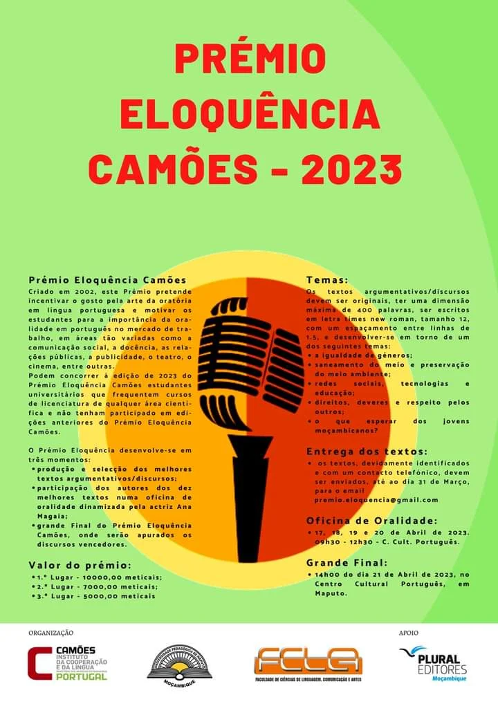 Camões promove 20.ª Edição do Prémio Eloquência aberto à Estudantes universitários